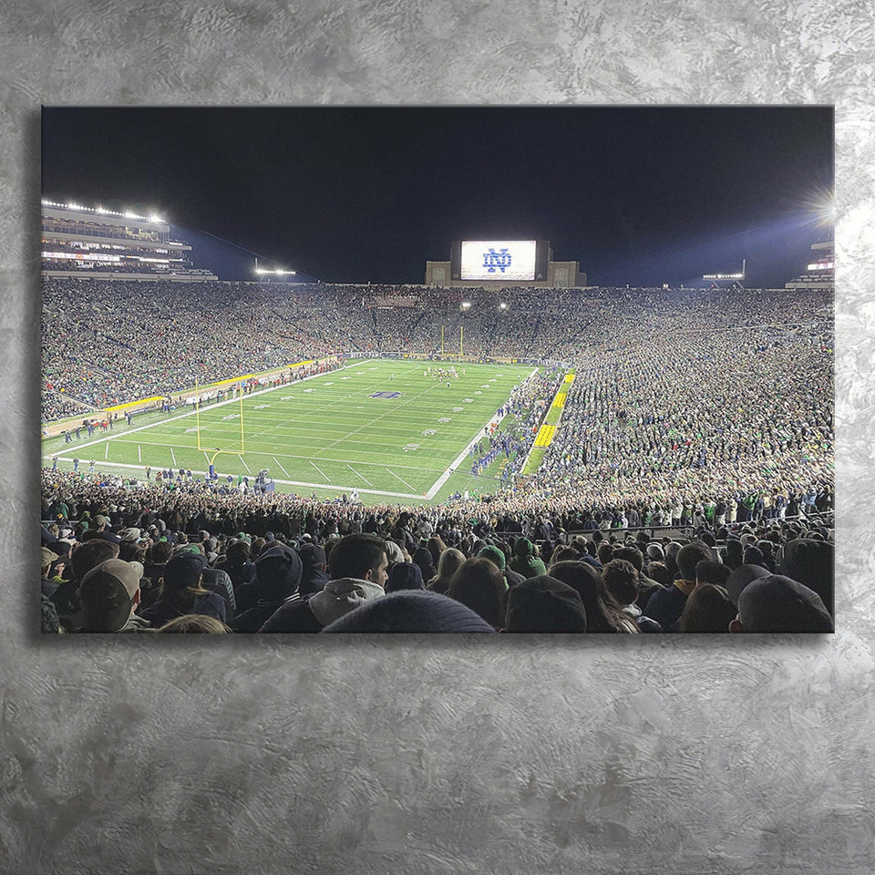 Notre Dame Stadium Canvas Prints Notre Dame Fighting Irish,Sport Stadium Art Prints, Fan Gift, Wall Decor