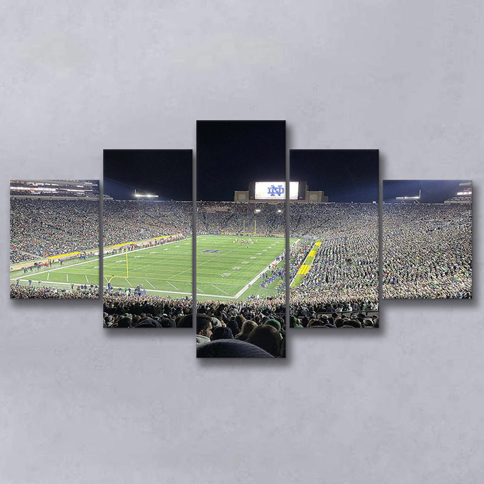 Notre Dame Stadium Canvas Prints Notre Dame Fighting Irish,Multi Panels,Sport Stadium Art Prints, Fan Gift