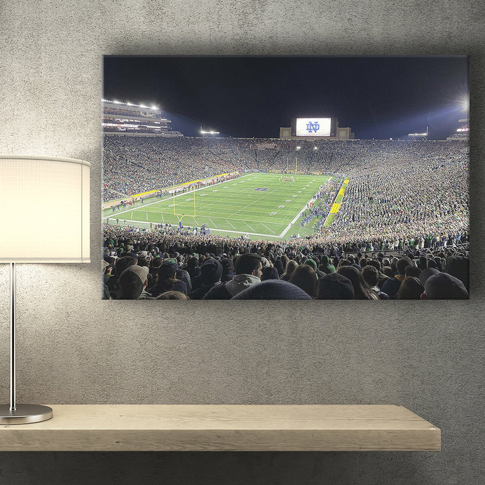 Notre Dame Stadium Canvas Prints Notre Dame Fighting Irish,Sport Stadium Art Prints, Fan Gift, Wall Decor