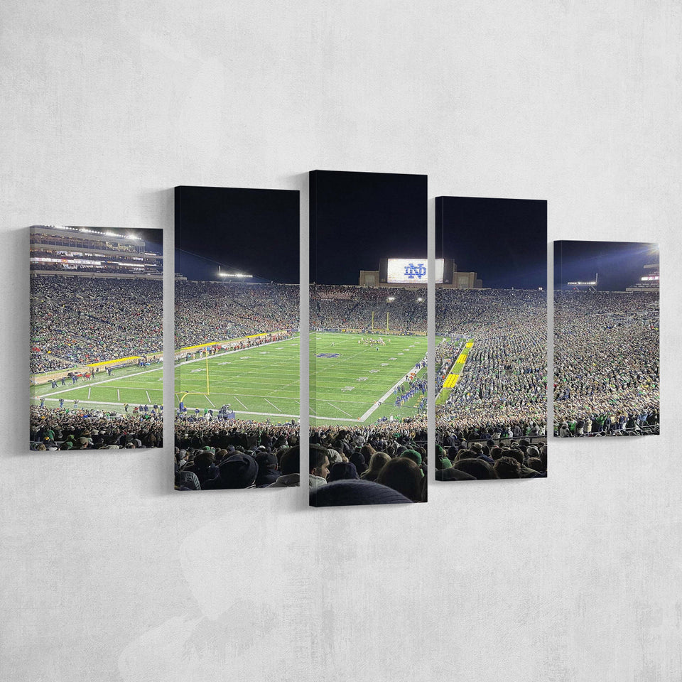 Notre Dame Stadium Canvas Prints Notre Dame Fighting Irish,Multi Panels,Sport Stadium Art Prints, Fan Gift