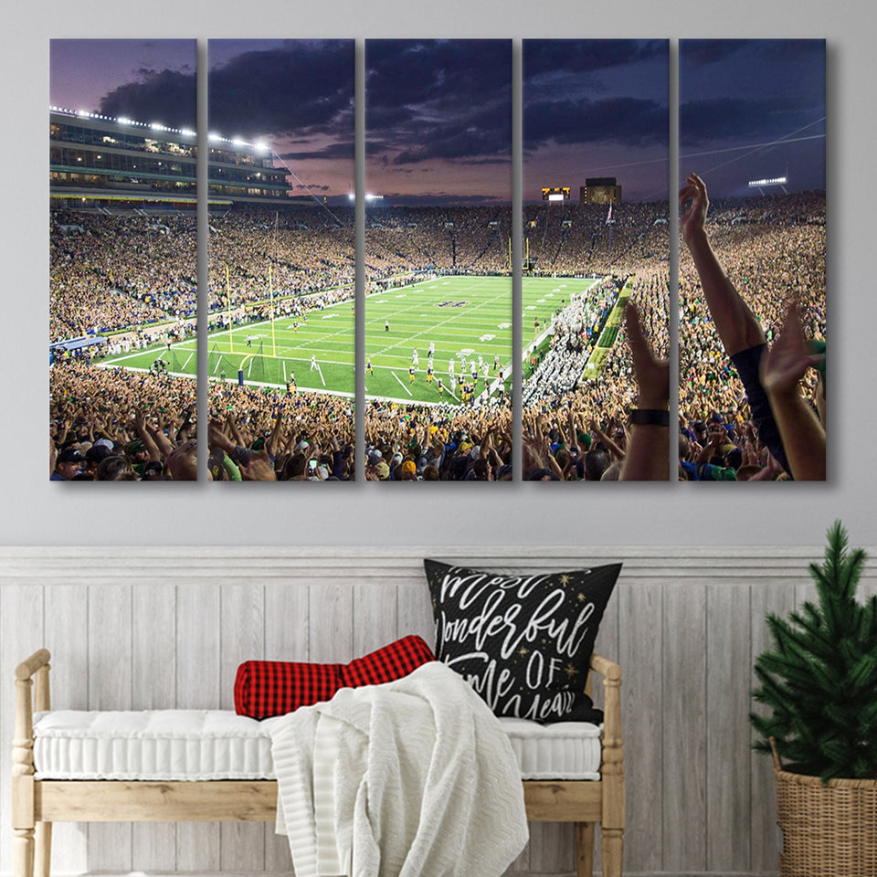 Notre Dame Stadium, Stadium Canvas, Sport Art, Gift for him, Multi Panels B, Canvas Prints Wall Art Decor