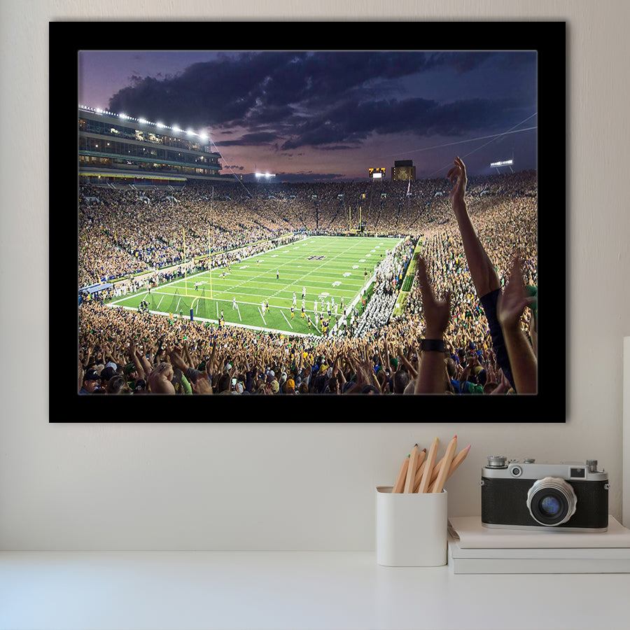 Notre Dame Stadium, Stadium Canvas, Sport Art, Gift for him, Framed Art Prints Wall Art Decor, Framed Picture