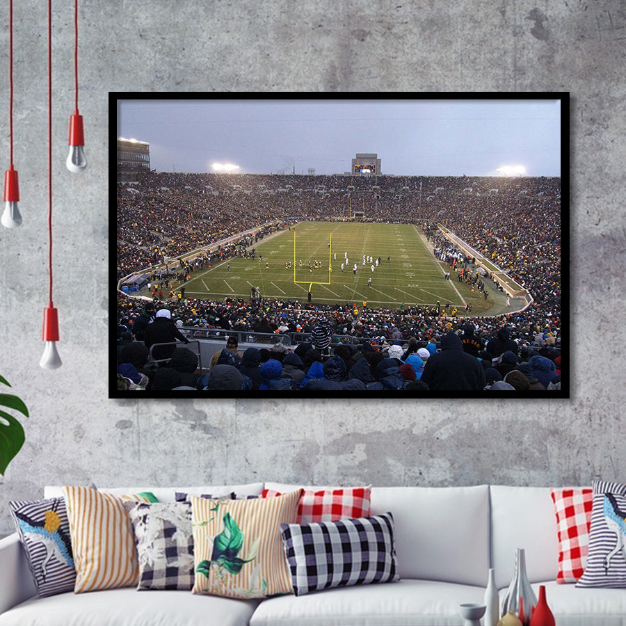 Notre Dame Stadium Wall Art American Football Stadium,Sport Stadium Art Prints, Fan Gift, Wall Decor