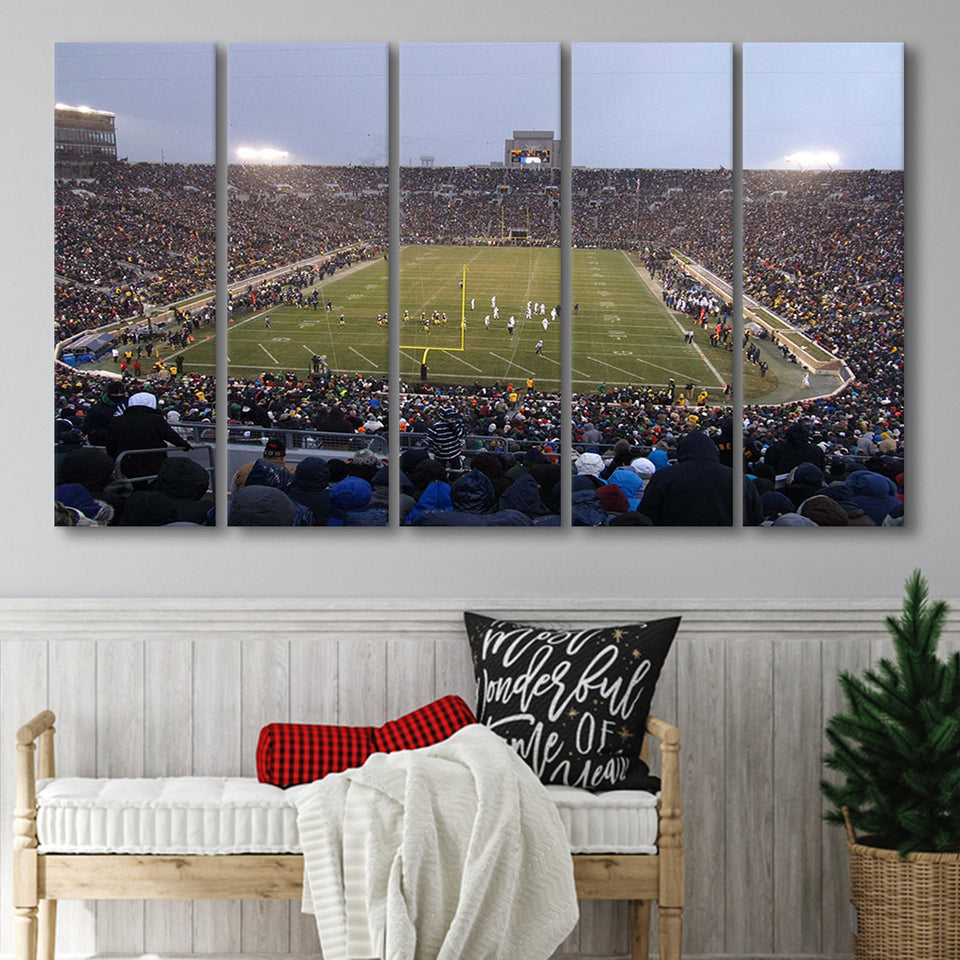 Notre Dame Stadium Wall Art American Football Stadium,Multi Panels B,Sport Stadium Art Prints, Fan Gift