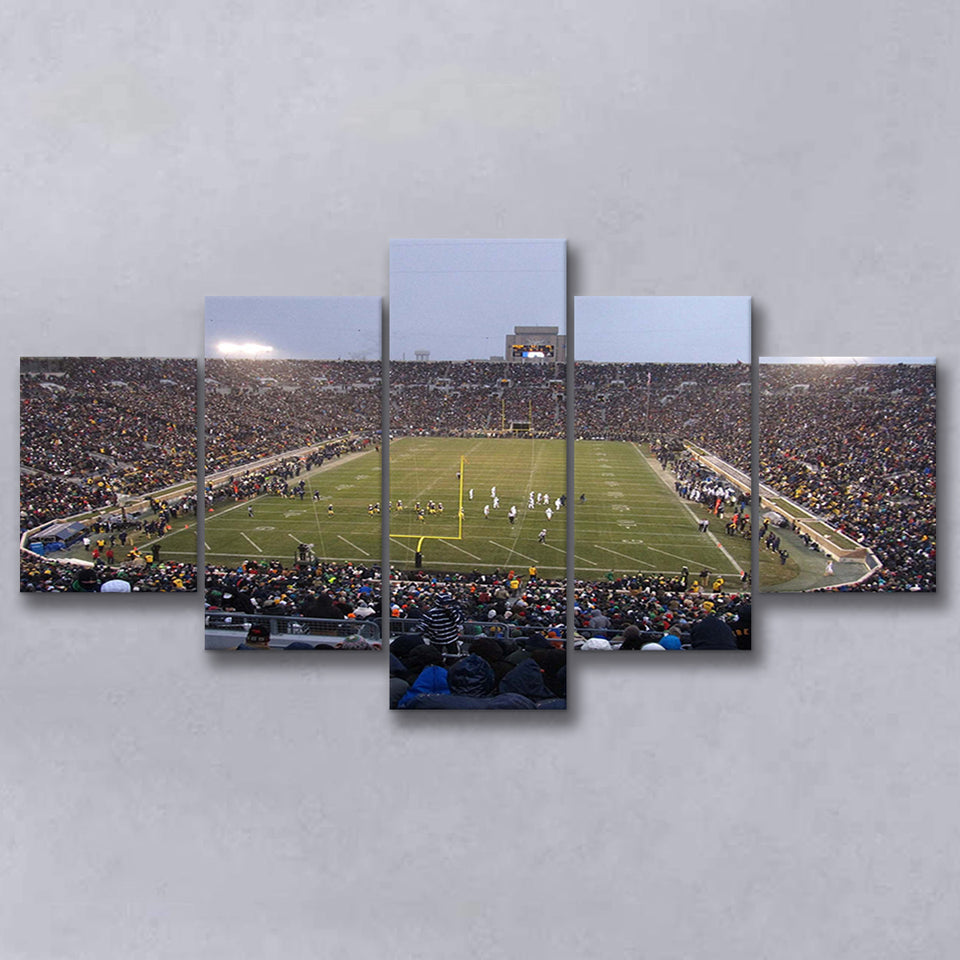 Notre Dame Stadium Wall Art American Football Stadium,Multi Panels,Sport Stadium Art Prints, Fan Gift