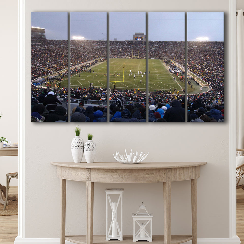 Notre Dame Stadium Wall Art American Football Stadium,Multi Panels B,Sport Stadium Art Prints, Fan Gift