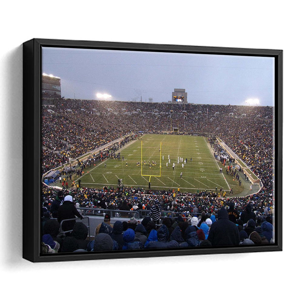 Notre Dame Stadium Framed Canvas Prints Wall Art American Football Stadium,Sport Stadium Art Prints, Fan Gift