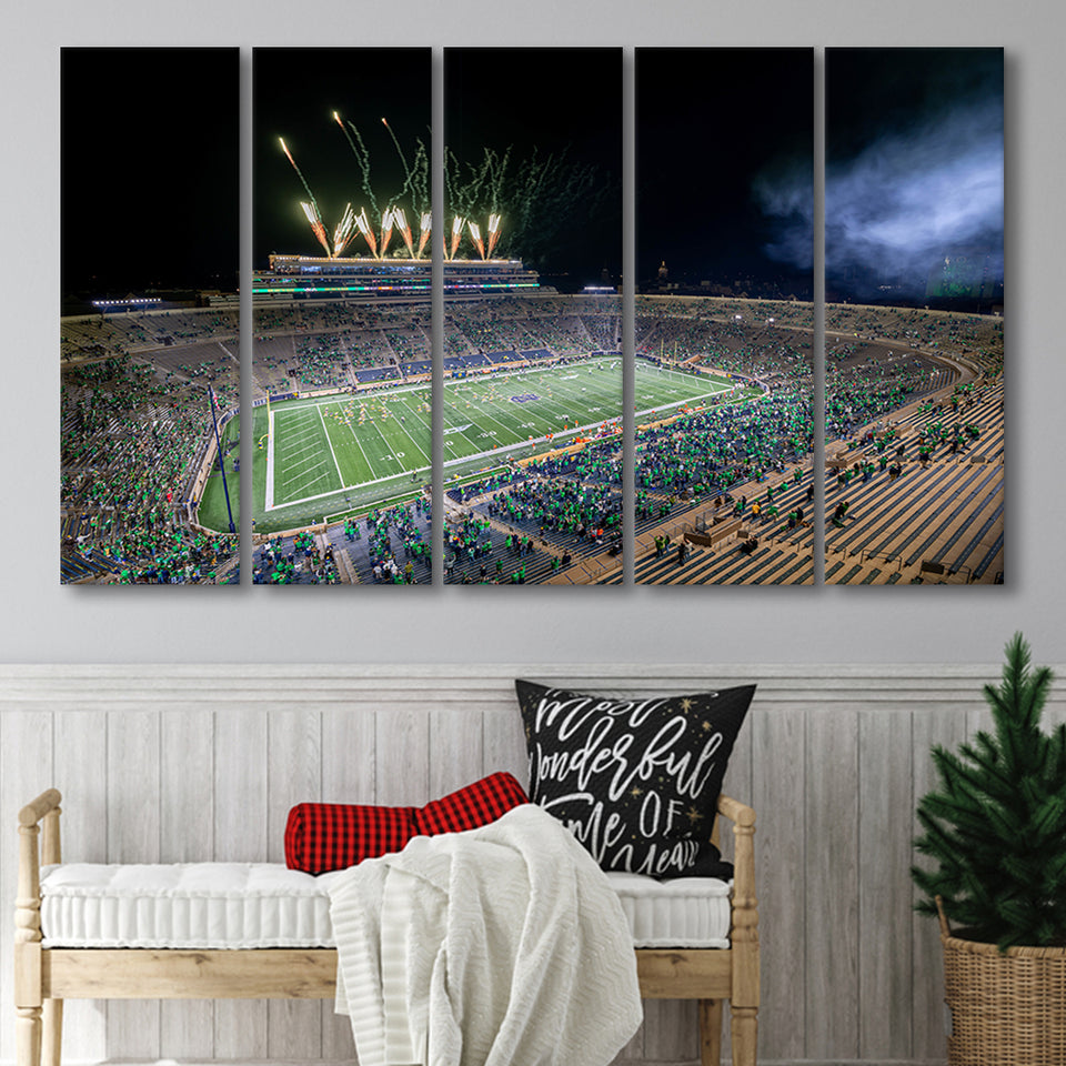 Notre Dame Students, Stadium Canvas, Sport Art, Gift for him, Multi Panels B, Canvas Prints Wall Art Decor