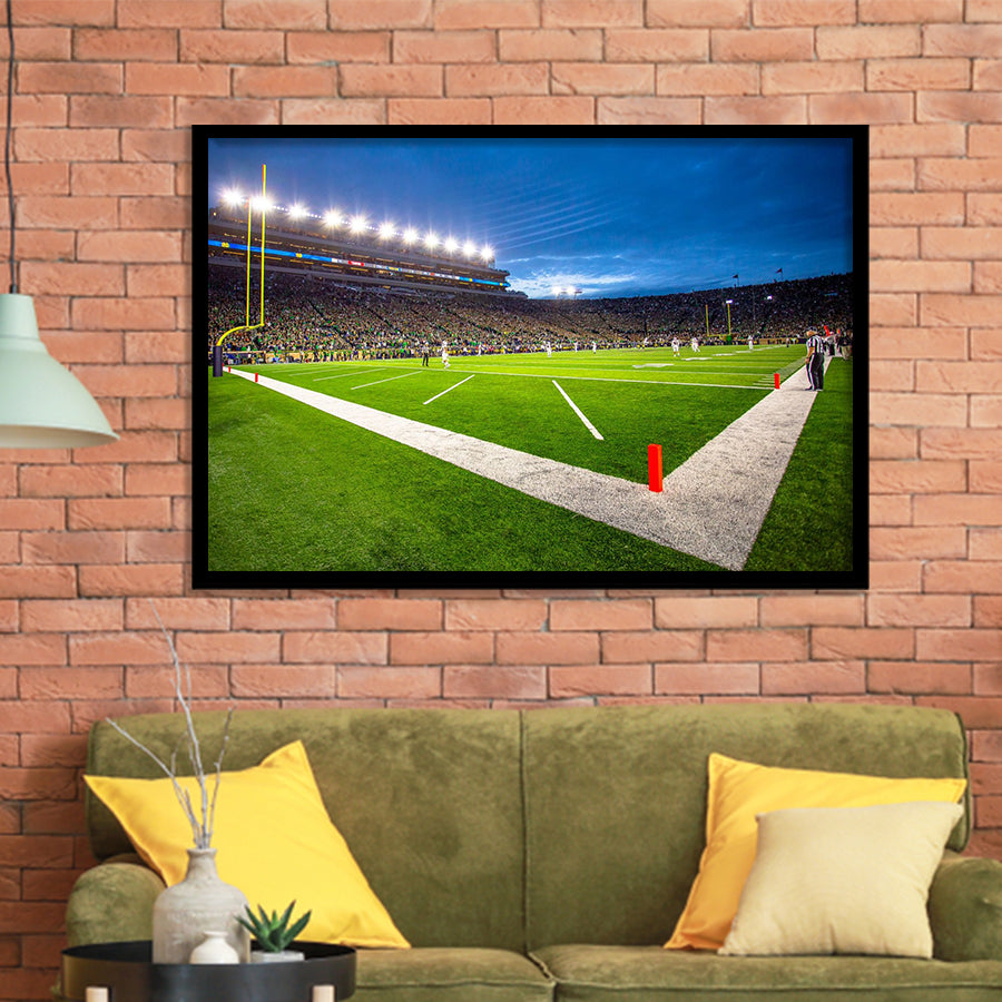 Notredame Stadium, Stadium Canvas, Sport Art, Gift for him, Framed Art Prints Wall Art Decor, Framed Picture