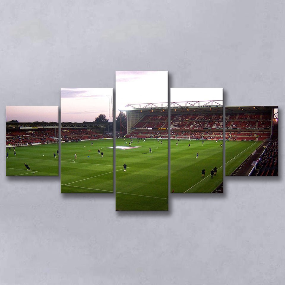 Nottingham Forest Stadium Canvas Prints City Ground Wall Art Football,Multi Panels,Sport Stadium Art Prints, Fan Gift