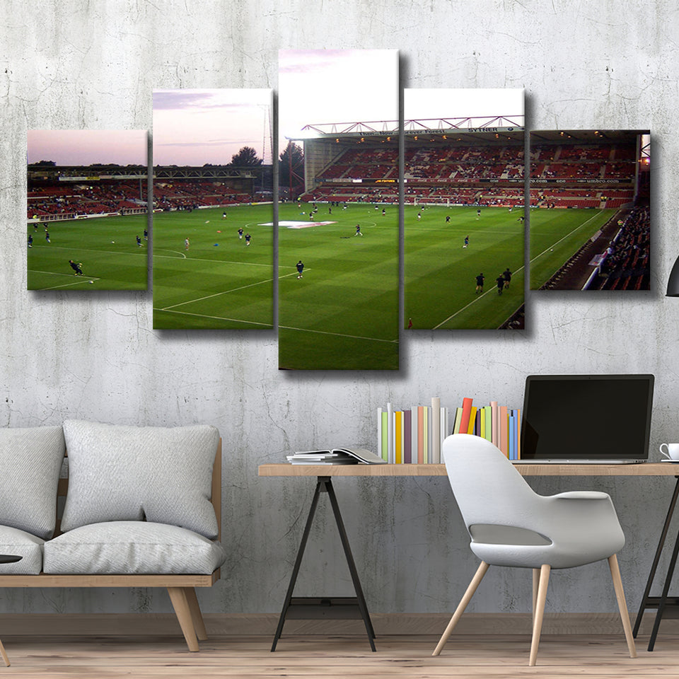 Nottingham Forest Stadium Canvas Prints City Ground Wall Art Football,Multi Panels,Sport Stadium Art Prints, Fan Gift