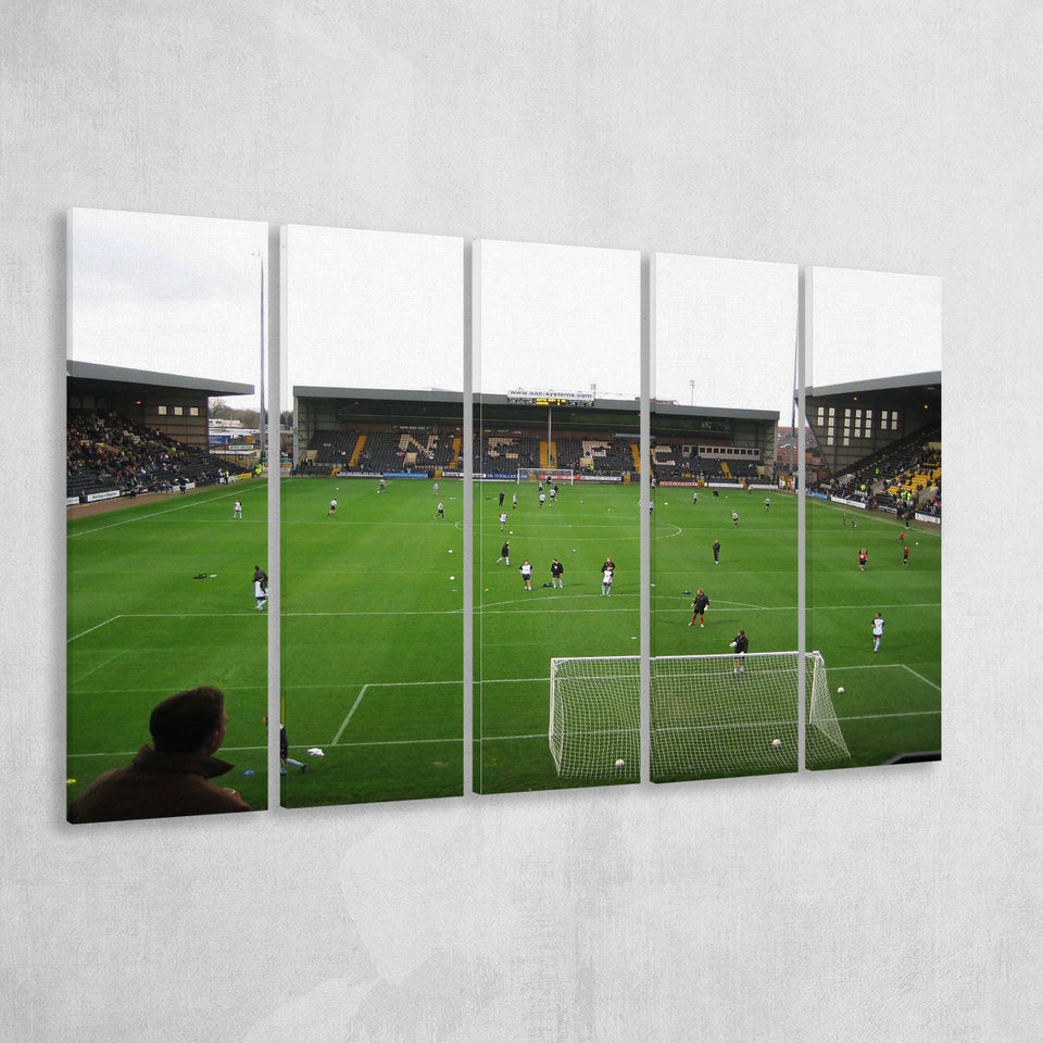 Notts County Wall Art Meadow Lane Stadium Canvas Prints Football,Multi Panels B,Sport Stadium Art Prints, Fan Gift