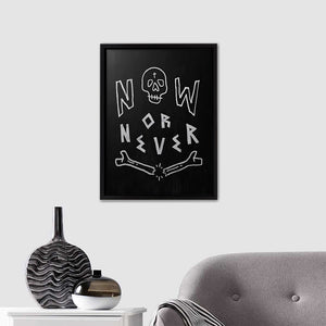 Now or never - Motivation Canvas, Canvas Wall Art, Framed Canvas, Canvas Art