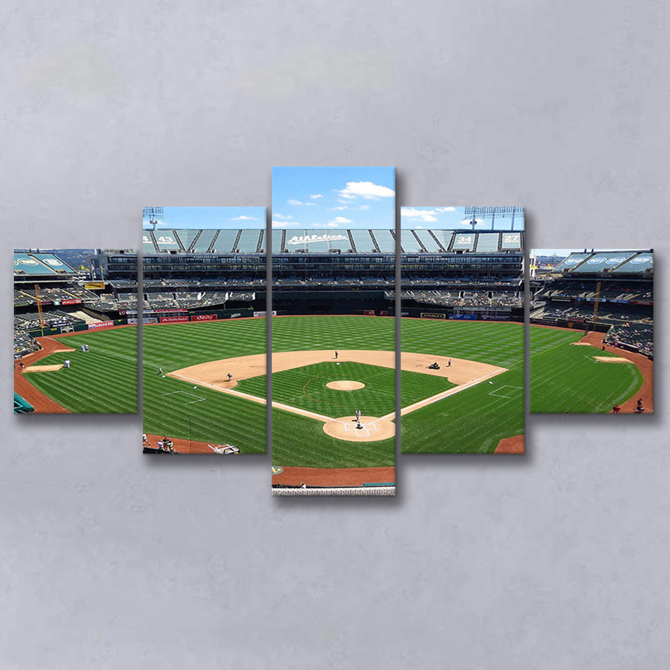 Oakland Athletics Stadium Canvas Prints Oakland Coliseum Wall Art Baseball,Multi Panels,Sport Stadium Art Prints, Fan Gift