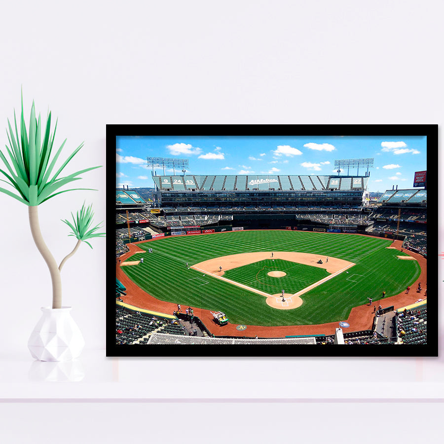 Oakland Athletics Stadium Art Prints Oakland Coliseum Wall Art Baseball,Sport Stadium Art Prints, Fan Gift, Wall Decor
