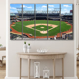 Oakland Athletics Stadium Canvas Prints Oakland Coliseum Wall Art Baseball,Multi Panels B,Sport Stadium Art Prints, Fan Gift