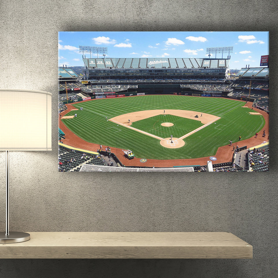Oakland Athletics Stadium Canvas Prints Oakland Coliseum Wall Art Baseball,Sport Stadium Art Prints, Fan Gift, Wall Decor