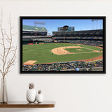 Oakland Athletics Stadium Framed Canvas Prints Oakland Coliseum Wall Art Baseball,Sport Stadium Art Prints, Fan Gift