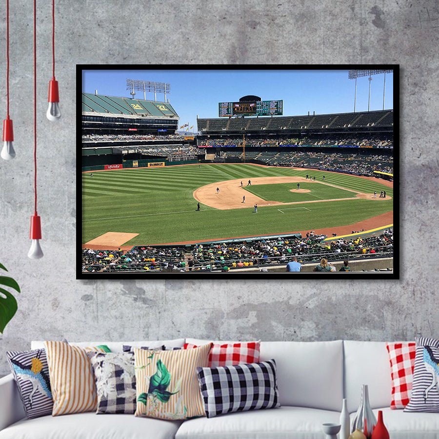 Oakland Athletics Stadium Art Prints Oakland Coliseum Wall Art Baseball,Sport Stadium Art Prints, Fan Gift, Wall Decor