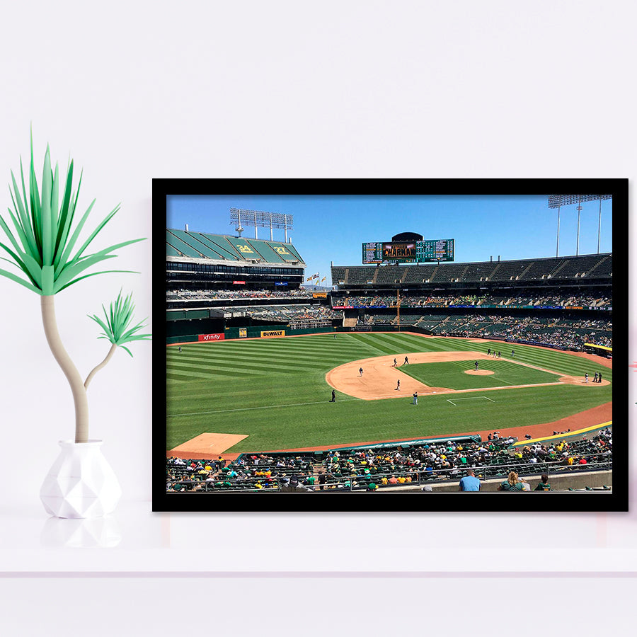 Oakland Athletics Stadium Art Prints Oakland Coliseum Wall Art Baseball,Sport Stadium Art Prints, Fan Gift, Wall Decor
