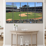 Oakland Athletics Stadium Canvas Prints Oakland Coliseum Wall Art Baseball,Multi Panels B,Sport Stadium Art Prints, Fan Gift