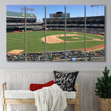Oakland Athletics Stadium Canvas Prints Oakland Coliseum Wall Art Baseball,Multi Panels B,Sport Stadium Art Prints, Fan Gift