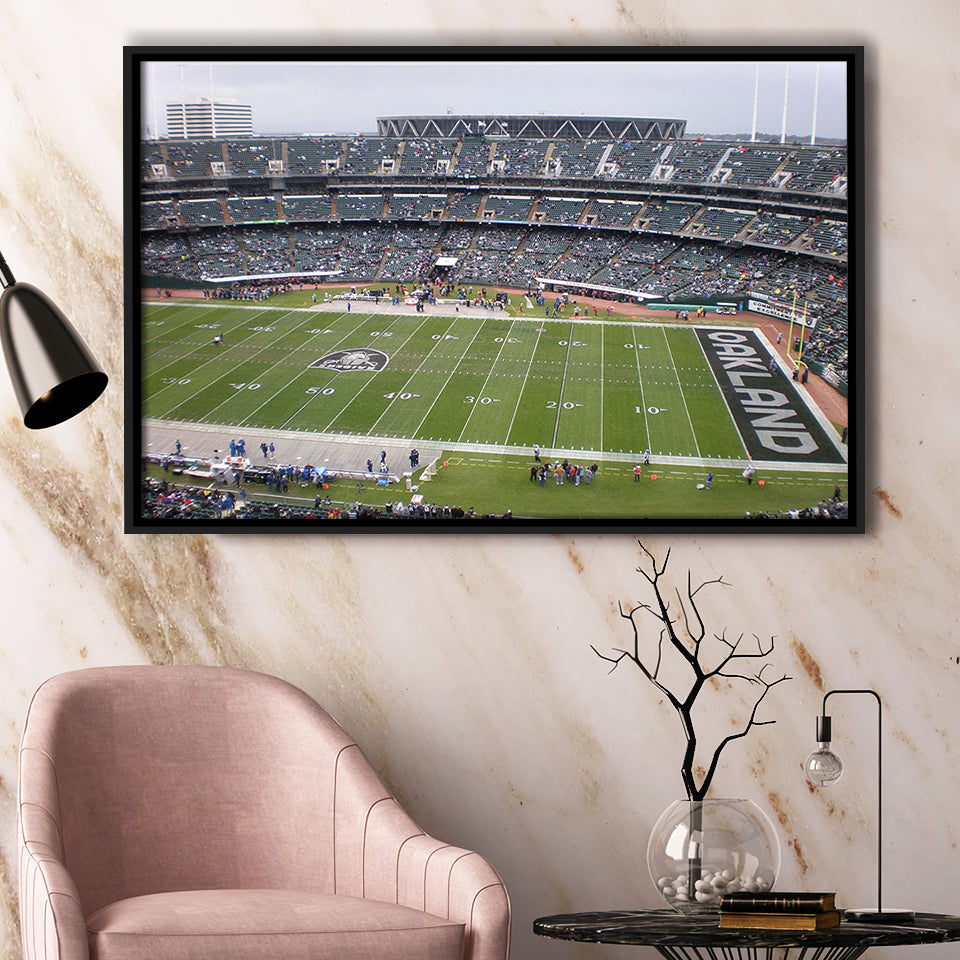Oakland Athletics Wall Art Oakland Coliseum Stadium Framed Canvas Prints,Sport Stadium Art Prints, Fan Gift
