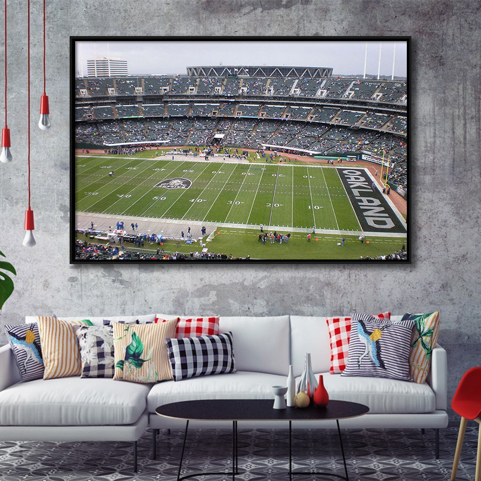 Oakland Athletics Wall Art Oakland Coliseum Stadium Framed Canvas Prints,Sport Stadium Art Prints, Fan Gift