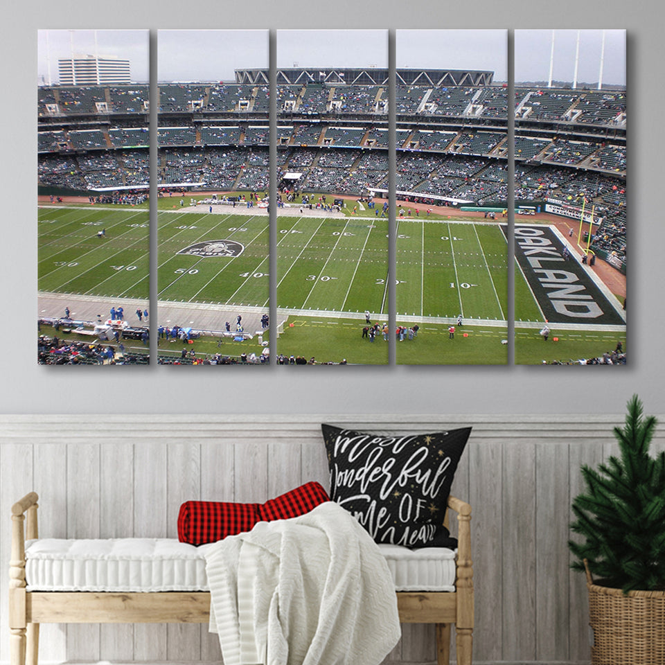 Oakland Athletics Wall Art Oakland Coliseum Stadium Canvas Prints,Multi Panels B,Sport Stadium Art Prints, Fan Gift