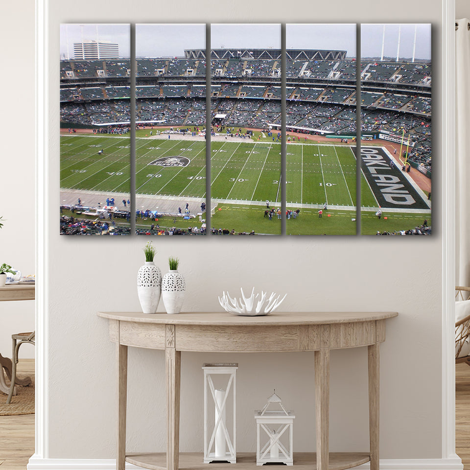 Oakland Athletics Wall Art Oakland Coliseum Stadium Canvas Prints,Multi Panels B,Sport Stadium Art Prints, Fan Gift