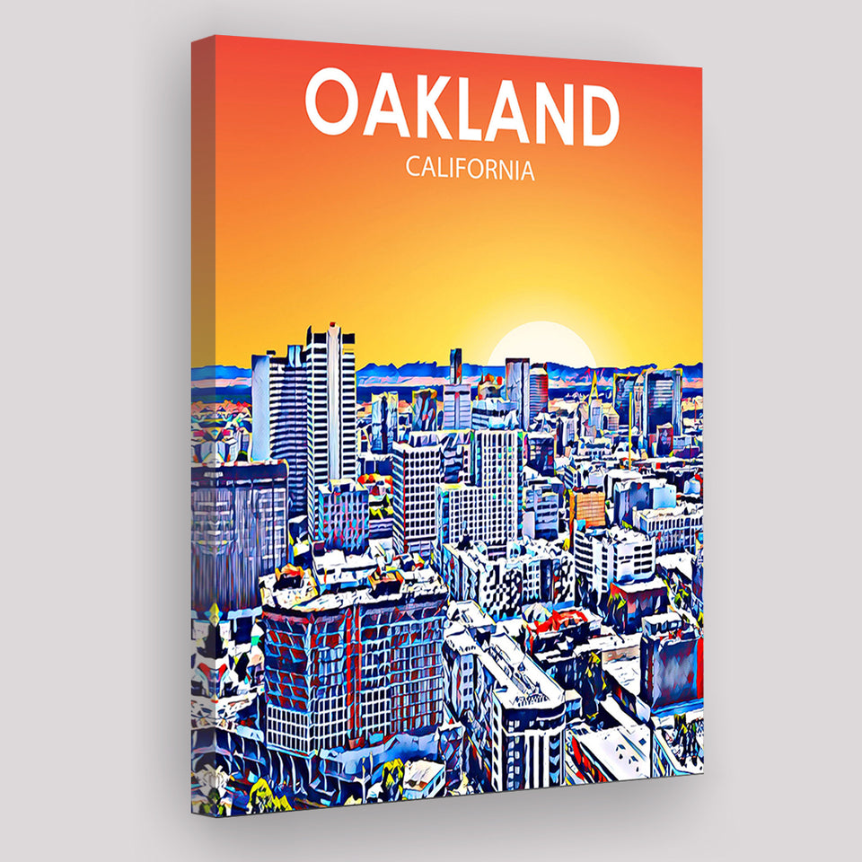 Oakland CA Art ,City Art Print, Large Canvas, Canvas Print Wall Art Home Decor