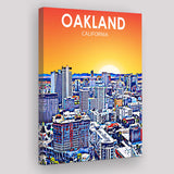 Oakland CA Art ,City Art Print, Large Canvas, Canvas Print Wall Art Home Decor