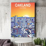Oakland CA Art ,City Art Print, Large Canvas, Canvas Print Wall Art Home Decor