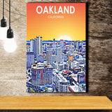 Oakland CA Art ,City Art Print, Large Canvas, Canvas Print Wall Art Home Decor