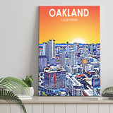 Oakland CA Art ,City Art Print, Large Canvas, Canvas Print Wall Art Home Decor