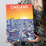 Oakland CA Art ,City Art Print, Large Canvas, Canvas Print Wall Art Home Decor