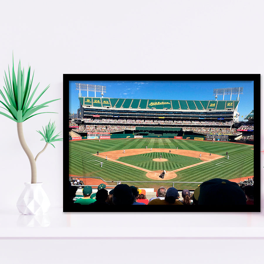 Oakland Coliseum Stadium Art Prints Oakland Athletics Wall Art Baseball,Sport Stadium Art Prints, Fan Gift, Wall Decor