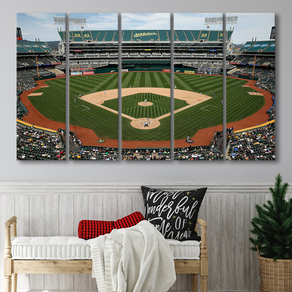 Oakland Coliseum, Stadium Canvas, Sport Art, Gift for him, Multi Panels B, Canvas Prints Wall Art Decor