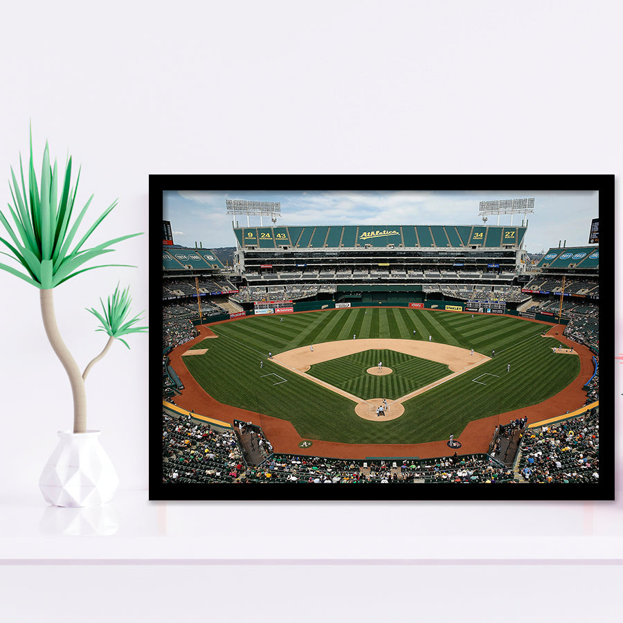 Oakland Coliseum, Stadium Canvas, Sport Art, Gift for him, Framed Art Prints Wall Art Decor, Framed Picture