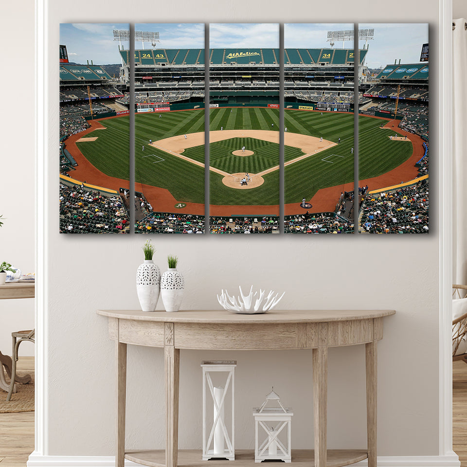 Oakland Coliseum, Stadium Canvas, Sport Art, Gift for him, Multi Panels B, Canvas Prints Wall Art Decor