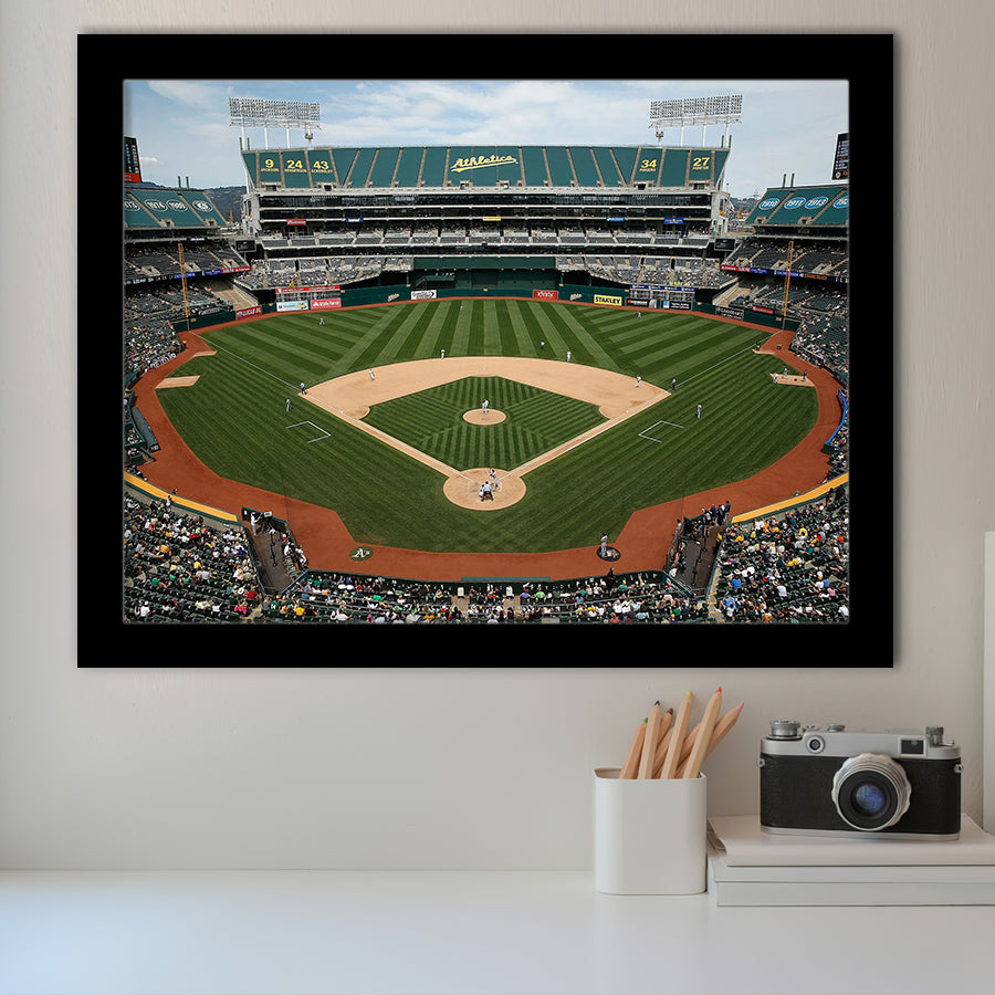 Oakland Coliseum, Stadium Canvas, Sport Art, Gift for him, Framed Art Prints Wall Art Decor, Framed Picture