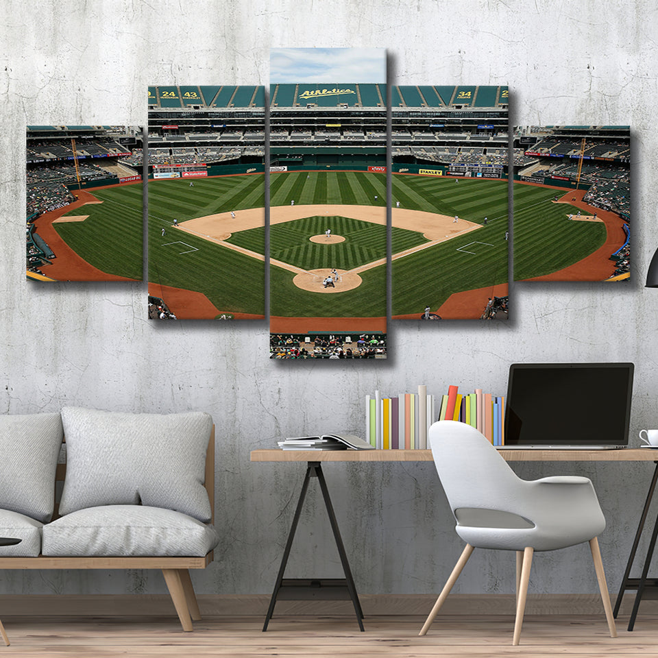 Oakland Coliseum, Stadium Canvas, Sport Art, Large Canvas, Multi Panels, Canvas Prints Wall Art Decor