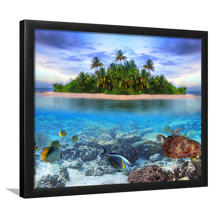 Ocean Beach Framed Art Prints Wall Decor - Painting Art, Black Frame, Home Decor, Prints for Sale