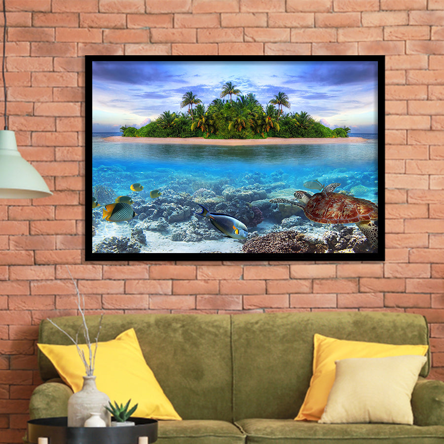 Ocean Beach Framed Art Prints Wall Decor - Painting Art, Black Frame, Home Decor, Prints for Sale