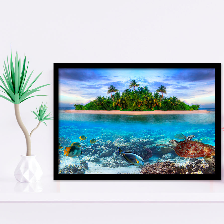 Ocean Beach Framed Art Prints Wall Decor - Painting Art, Black Frame, Home Decor, Prints for Sale