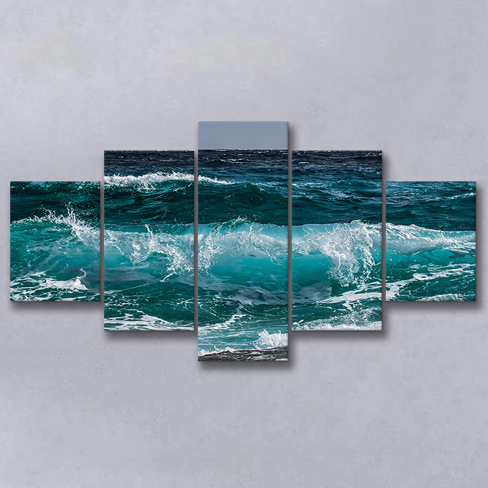 Ocean Canvas Art, Sea Waves Multi Panels,Canvas Prints Wall Art Home Decor