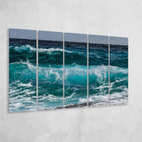 Ocean Canvas Art, Sea Waves 5 Panels B,Large Canvas,Canvas Prints Wall Art Home Decor