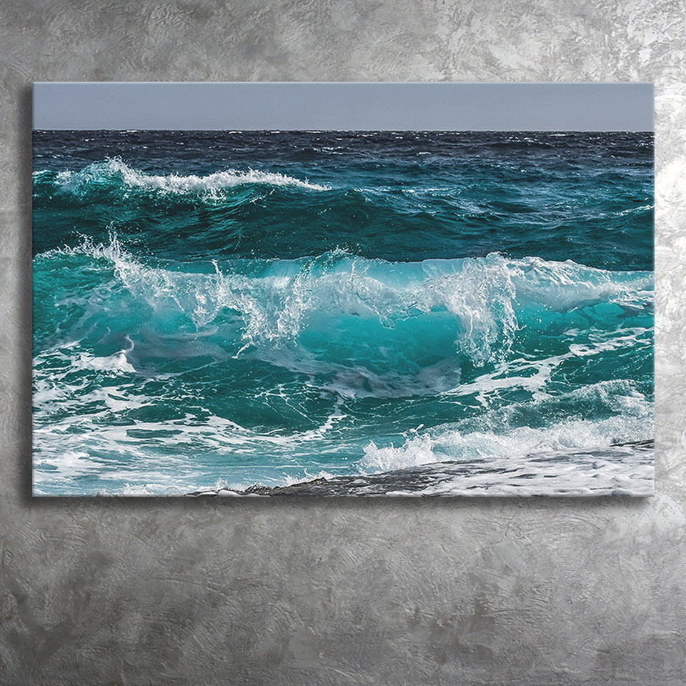 Ocean Canvas Art, Sea Waves Canvas Prints Wall Art Home Decor - Painting Canvas, Ready to hang