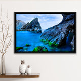 Ocean Mountains Framed Canvas Prints Wall Art Decor, Framed Picture, Floating Frame