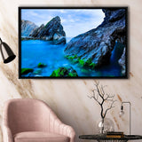 Ocean Mountains Framed Canvas Prints Wall Art Decor, Framed Picture, Floating Frame